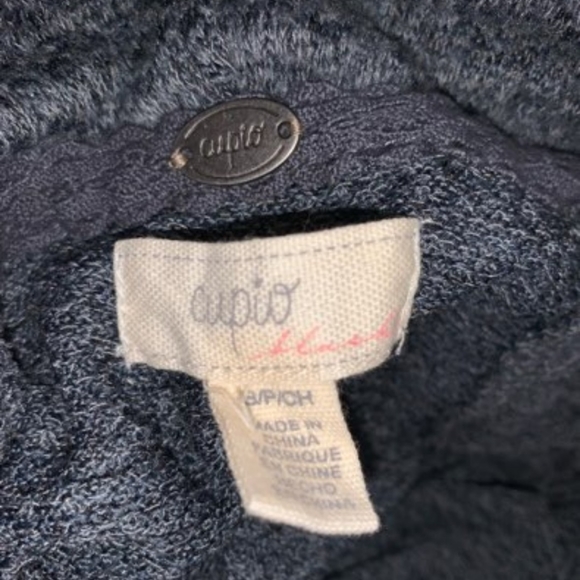 🎄- Cupio sz L Grey Cowl Neck Frilled Sweater - Picture 7 of 8